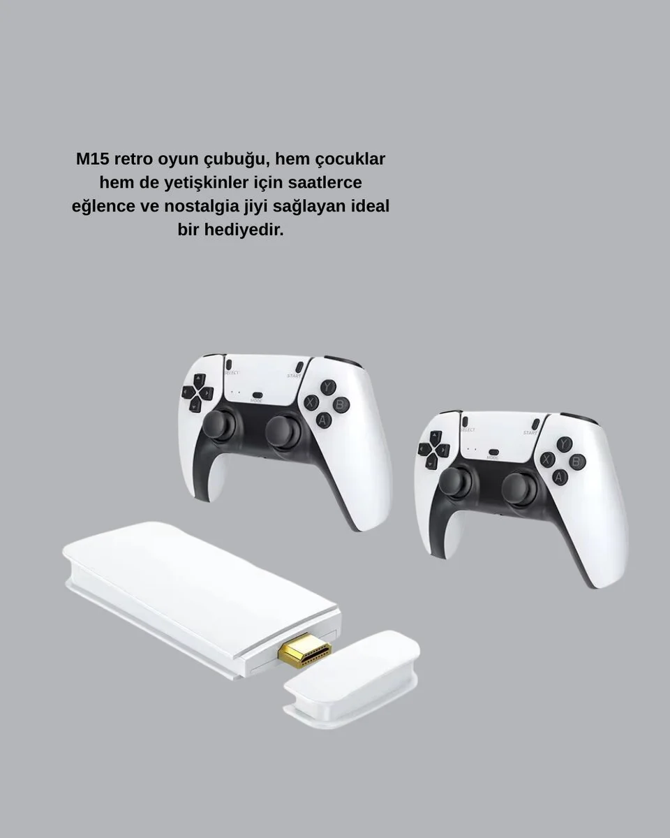 HDMI Çıkışlı Kablosuz 2 Kollu 4K Retro Oyun Kutusu