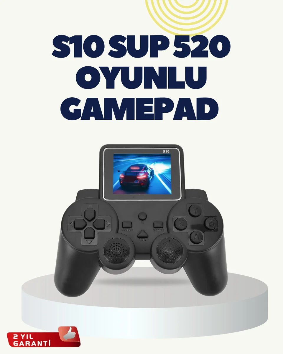 HDMI Destekli S10 Gamepad - 520 Retro Oyun, TV Bağlantılı ve Ergonomik