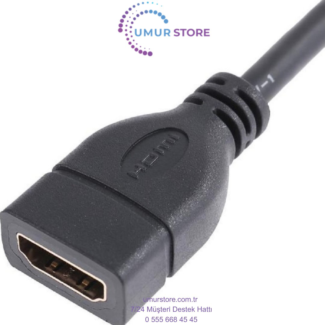 HDMI Dişi Erkek Uzatma 90 Derece Dirsek Çevirici Dönüştürücü Kabl