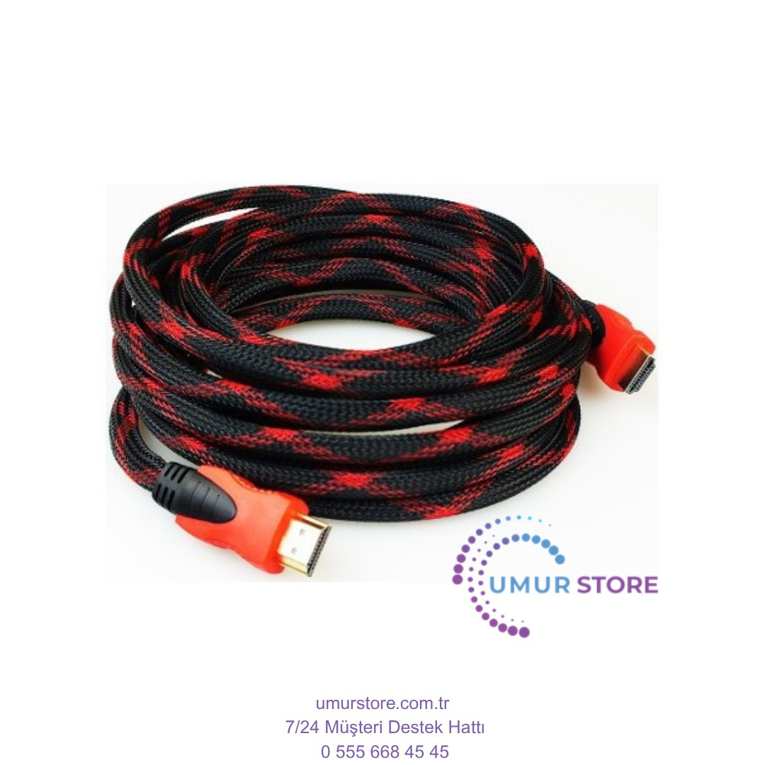 Herz Hdmi Kablo 10 Metre Örgülü Herz Hdmi Kablo 10 Metre Örgülü