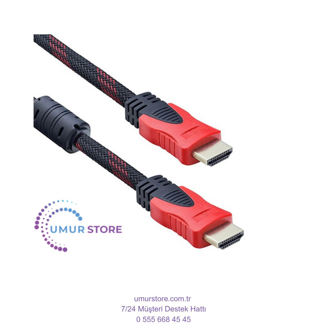 HDMI Kablo 1.5 Metre Örgülü Hdr 3D Destekli Kaliteli Görüntü Kabl
