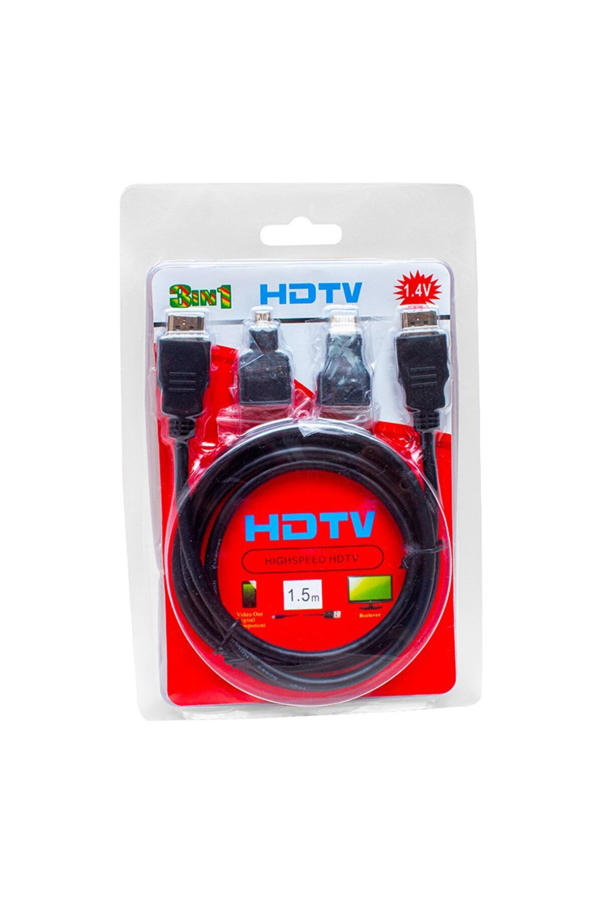 HDMI KABLO 1.5 METRE 3LÜ SET (MICRO HDMI HDMI*MİNİ HDMI HDMI) (41