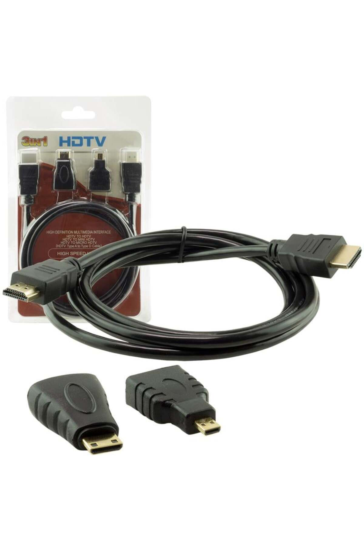 HDMI Kablo 3in1 Set 1.5 Metre (HDMI+Micro HDMI+Mini HDMI)