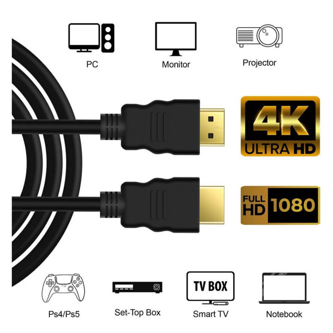 HDMI Kablo 4K 3D Ağ Destekli Altın Uçlu 4K 60Hz 18G Bps Ultra Hd HDMI Kablo 4K 3D Ağ Destekli Altın Uçlu 4K 60Hz 18G Bps Ultra Hd