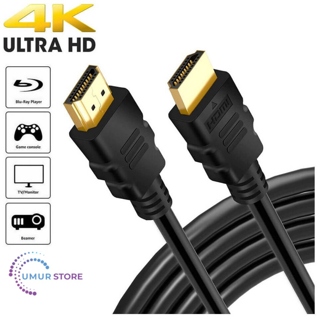 HDMI Kablo 4K 3D Ağ Destekli Altın Uçlu 4K 60Hz 18G Bps Ultra Hd HDMI Kablo 4K 3D Ağ Destekli Altın Uçlu 4K 60Hz 18G Bps Ultra Hd