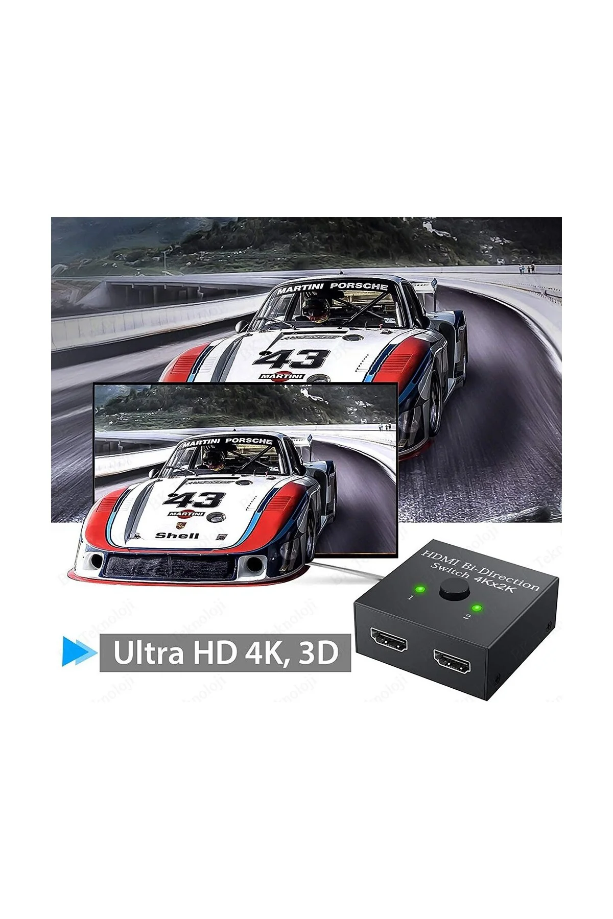 HDMI Switch 4K 3D Destekli HDMI Switch 2 Giriş 1 Çıkış veya 1 Gir HDMI Switch 4K 3D Destekli HDMI Switch 2 Giriş 1 Çıkış veya 1 Gir