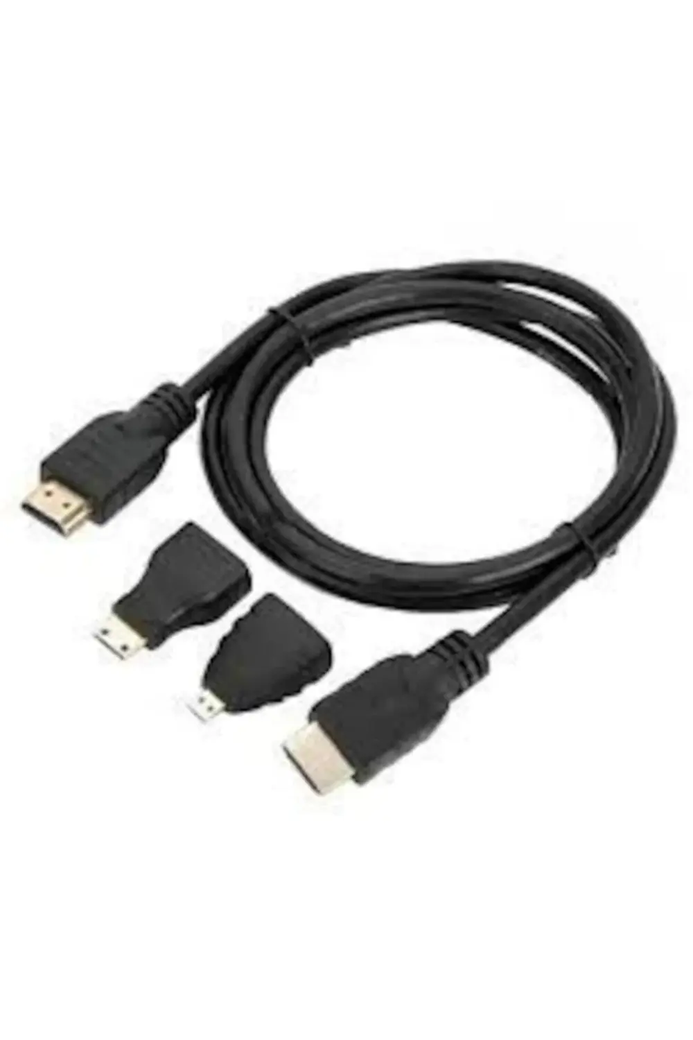 Hdmi To Hdmi Kablo Set Mini Micro Standart Altın Uçlu Dönüştürücü