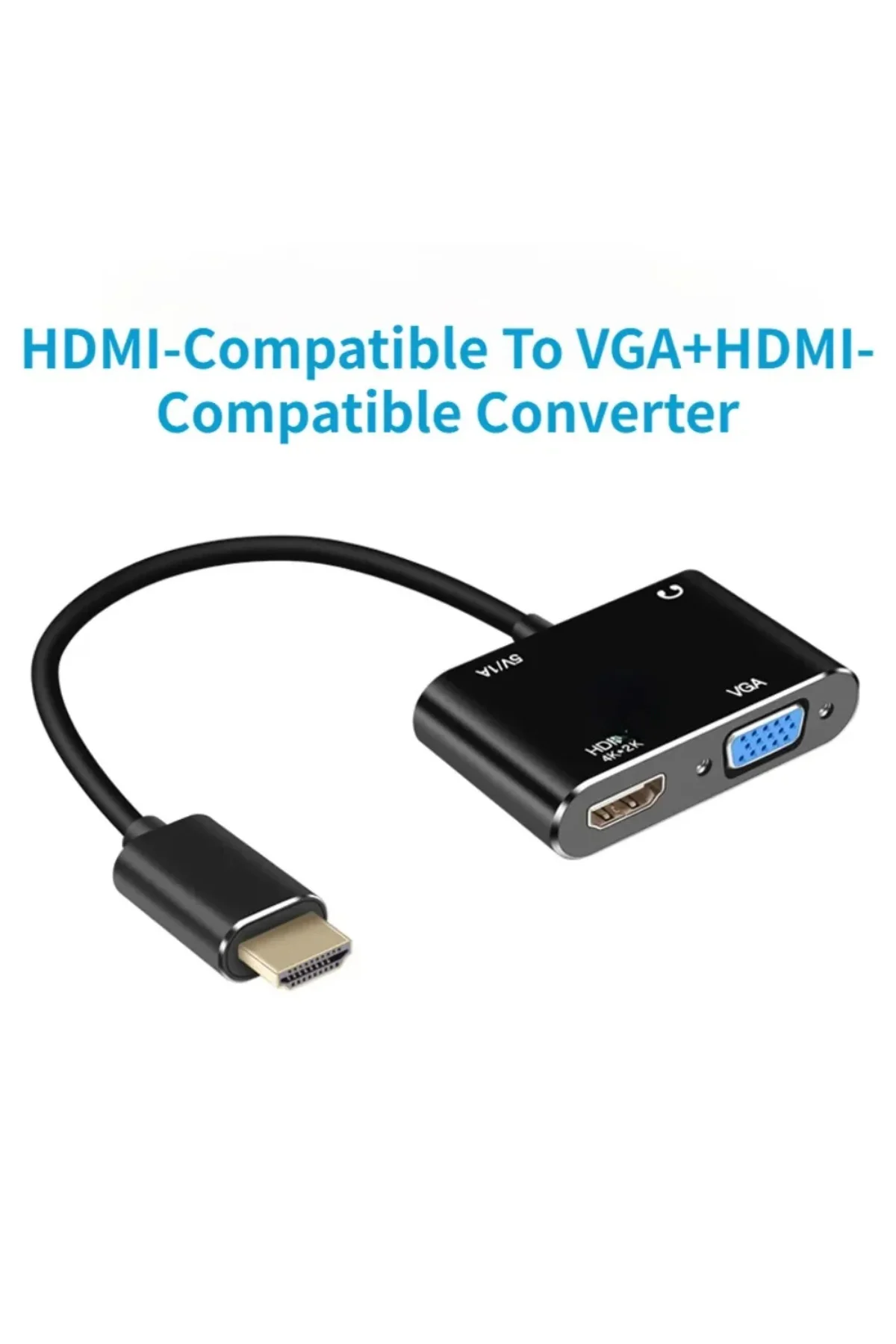 Hdmi To Hdmi -vga Çevirici Adaptör Ses Çıkışlı