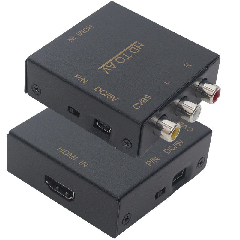 HDMI TO RCA AV ÇEVİRİCİ ADAPTÖR METAL KASA (4741)
