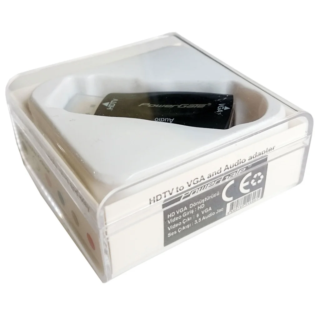 HDMI To VGA Çevirici Adaptör - Full HD 1080P Dijital Analog Çevirici