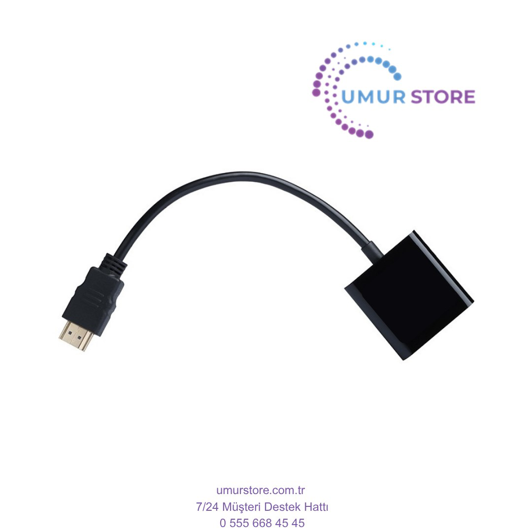 HDMI to VGA Dijital - Analog, Full HD 1080P,Tak Çalıştır Görüntü HDMI to VGA Dijital - Analog, Full HD 1080P,Tak Çalıştır Görüntü