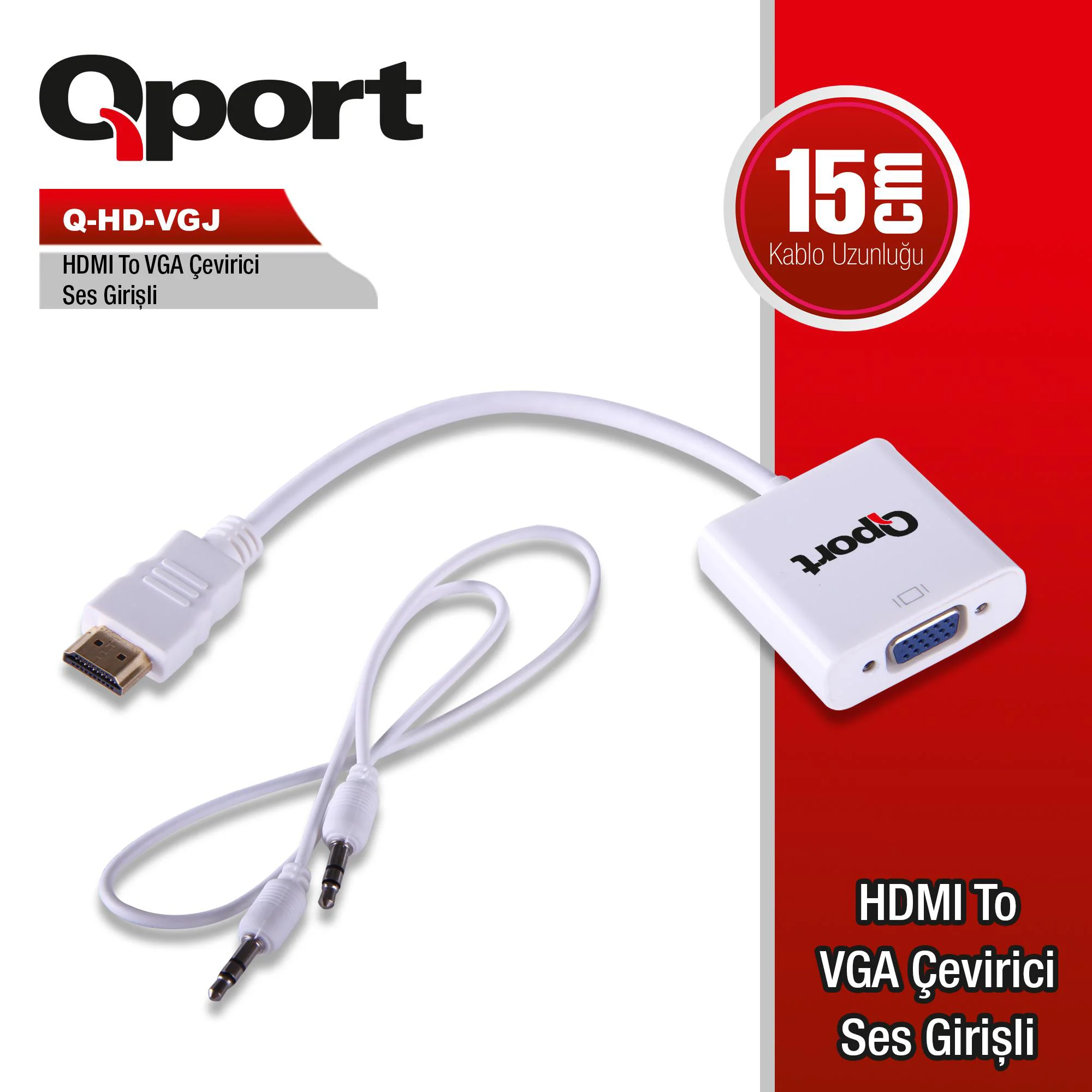 HDMI to VGA Dönüştürücü + Ses Jack - HDMI'den VGA'ya Ses Aktarımlı Adaptör Fiyatı, Yorumları ve Özellikleri