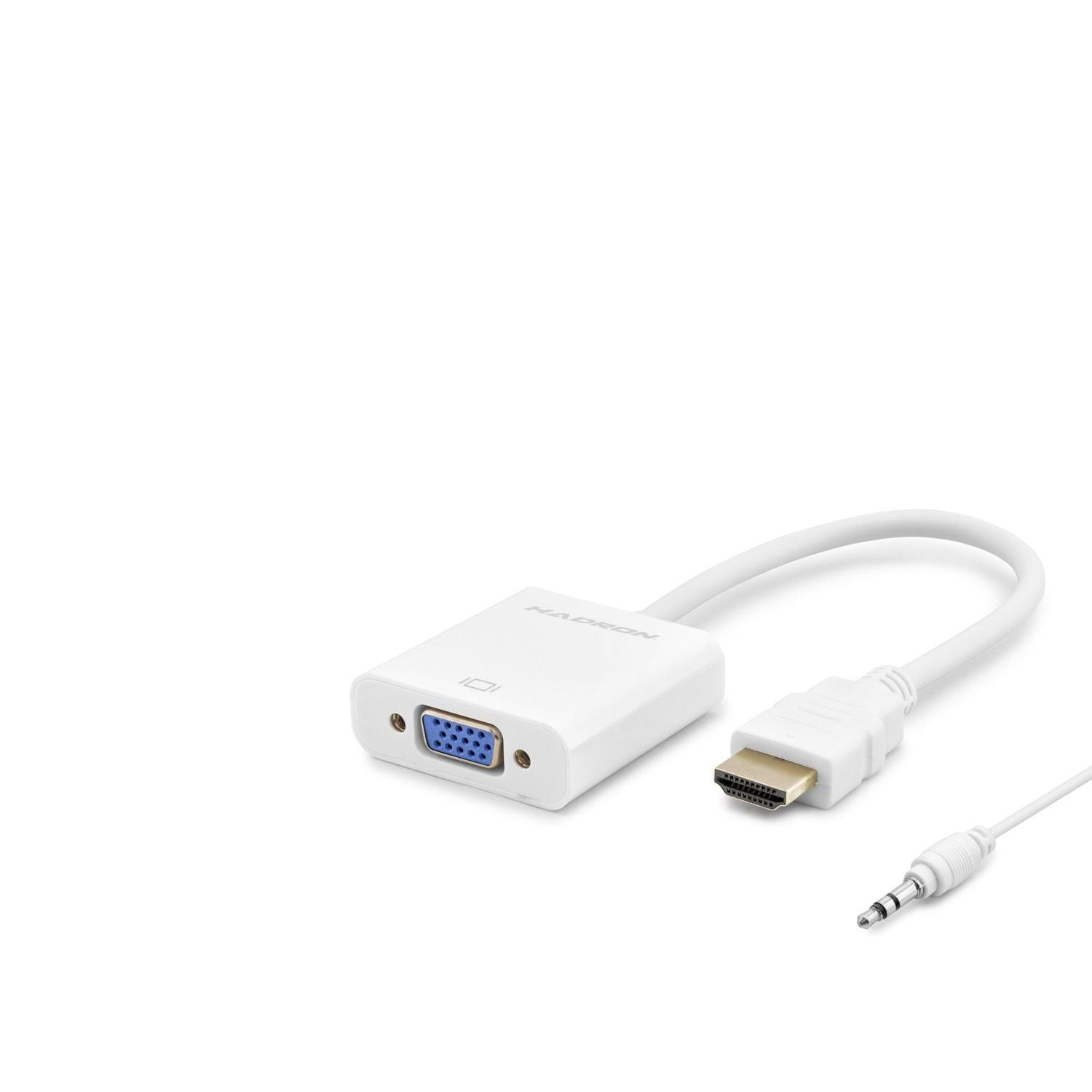 Hdmı To Vga F Çevirici 1080P + Audıo Beyaz HDX2019