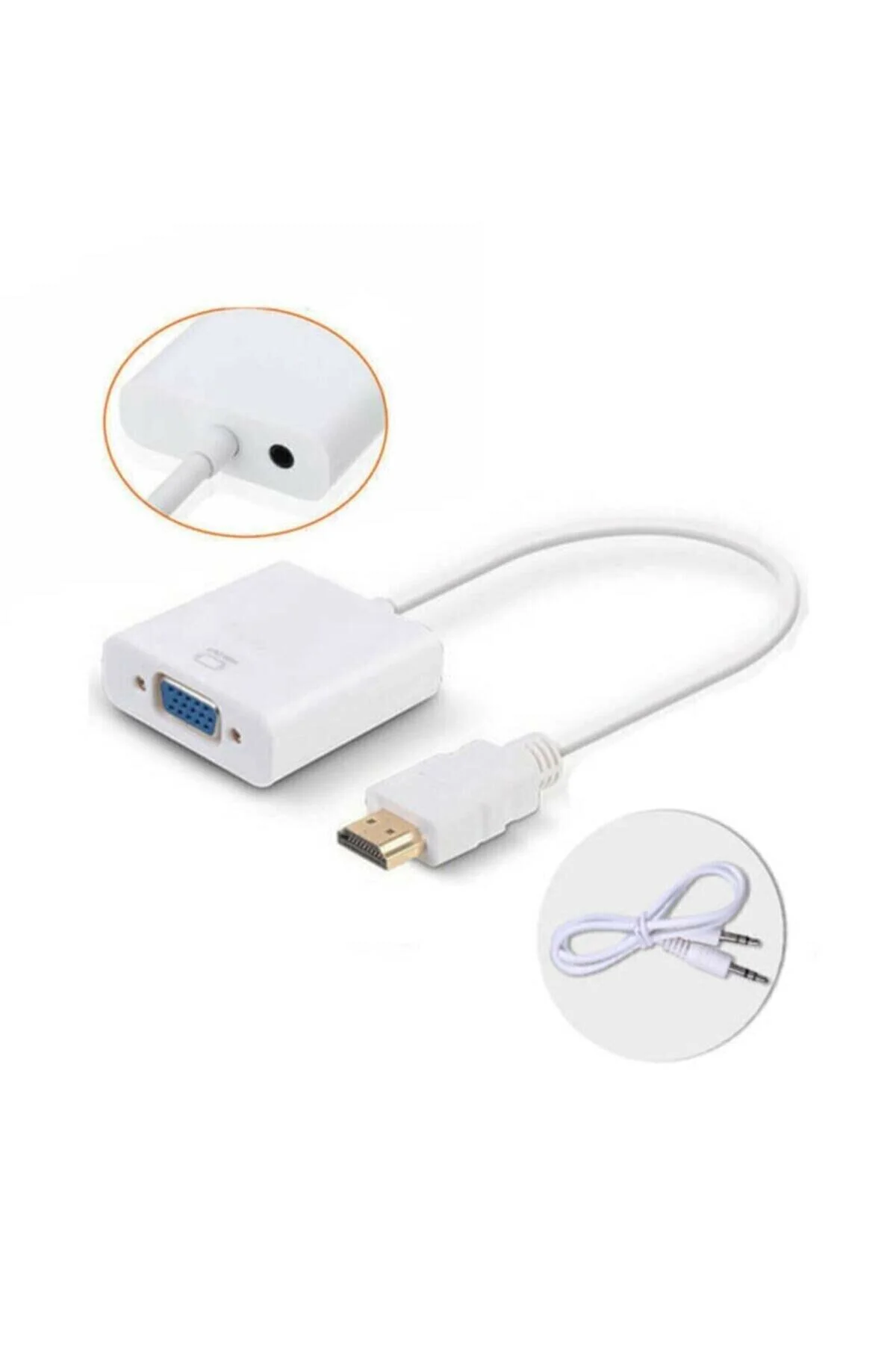 Hdmı To Vga Hdmi To Vga  Uyumlu  Dönüştürücü Çevirici Ses Çıkışlı