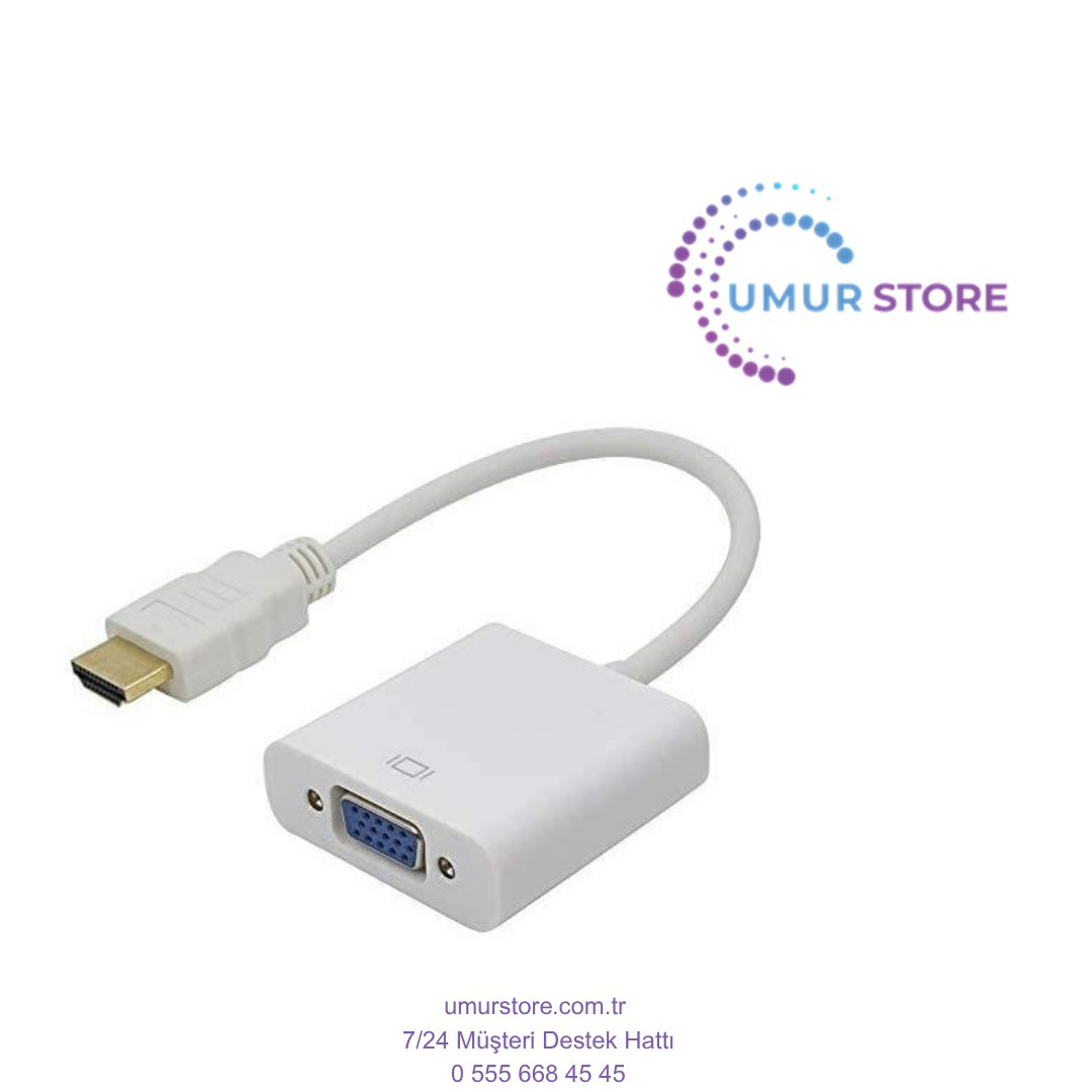HDMI To VGA Kablo Çevirici Dönüştürücü HDMI To VGA Kablo Çevirici Dönüştürücü