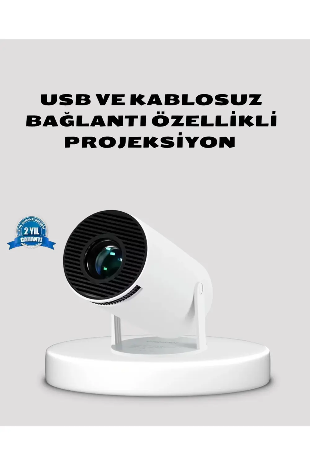 HDMI USB Bağlantılı 4K Destekli Taşınabilir Projeksiyon Cihazı
