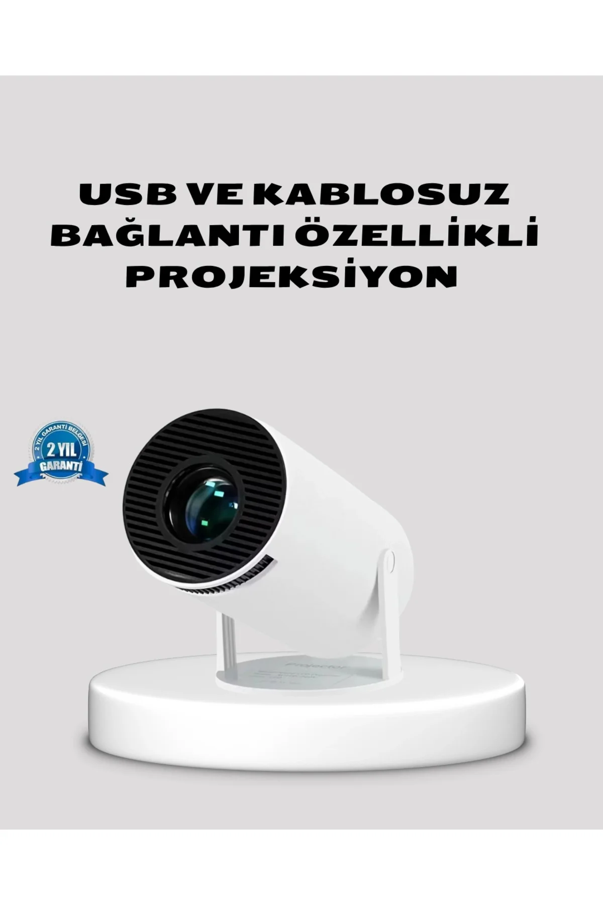 Hdmi Usb Bağlantılı 4K Destekli Taşınabilir Projeksiyon Cihazı