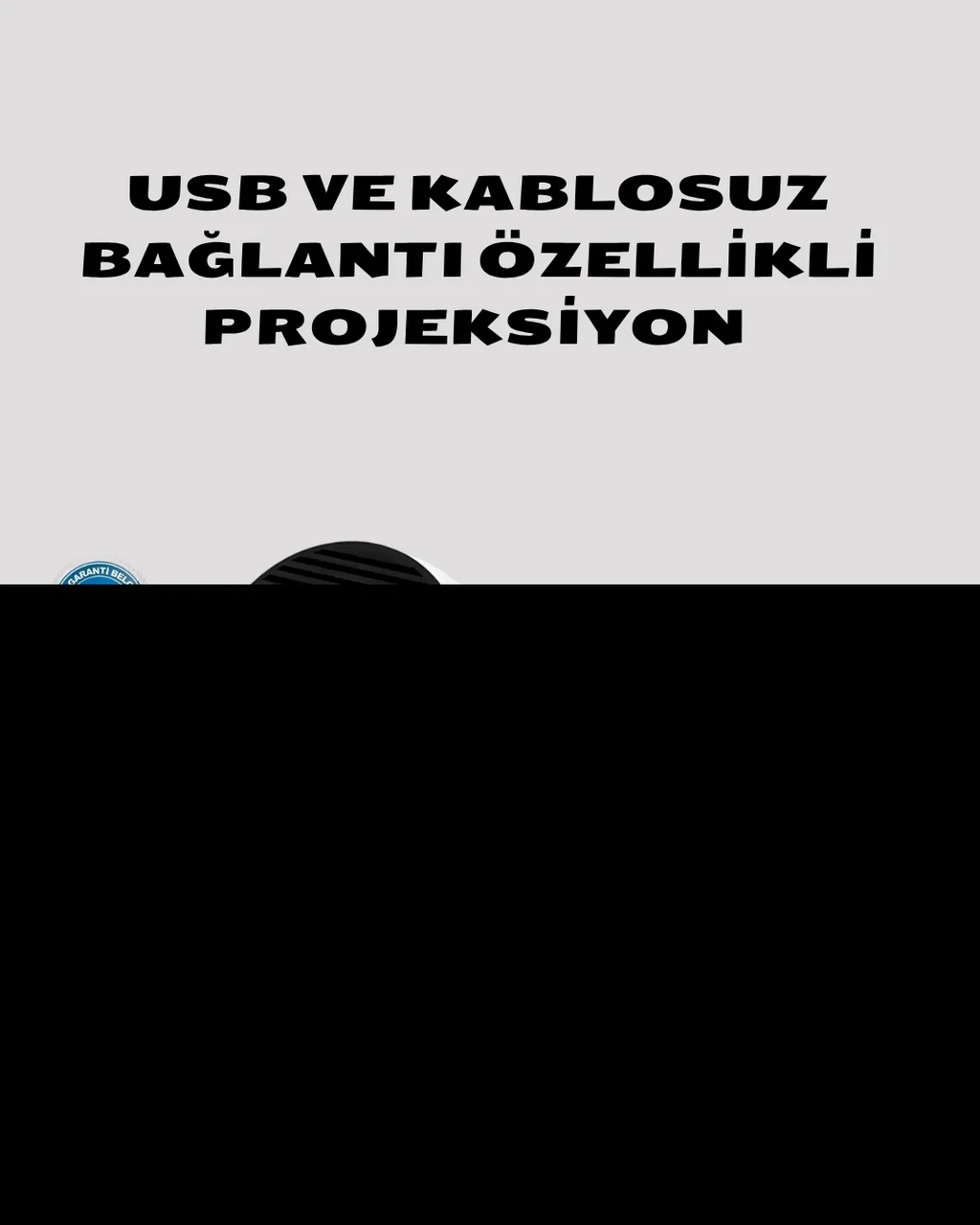 Hdmı Usb Bağlantılı 4k Destekli Taşınabilir Projeksiyon Cihazı - Lisinya