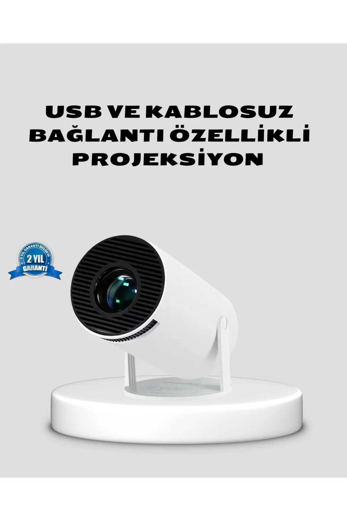 HDMI USB Bağlantılı 4K Destekli Taşınabilir Projeksiyon Cihazı