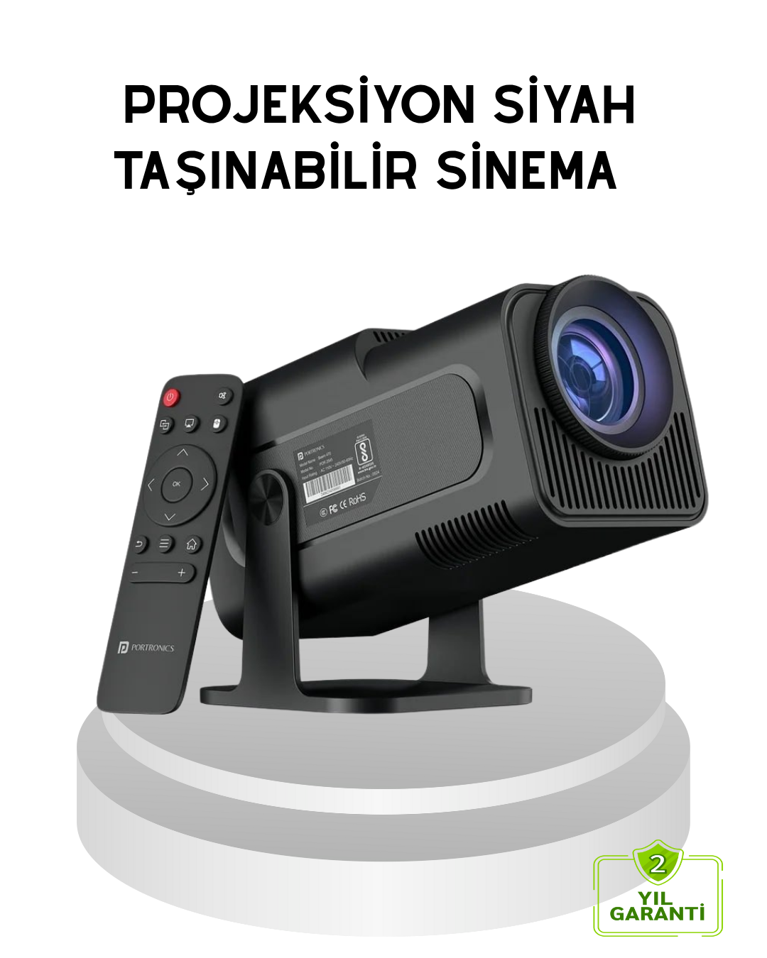 HDMI USB Girişli Akıllı Projeksiyon Cihazı Taşınabilir Düşük Tüke