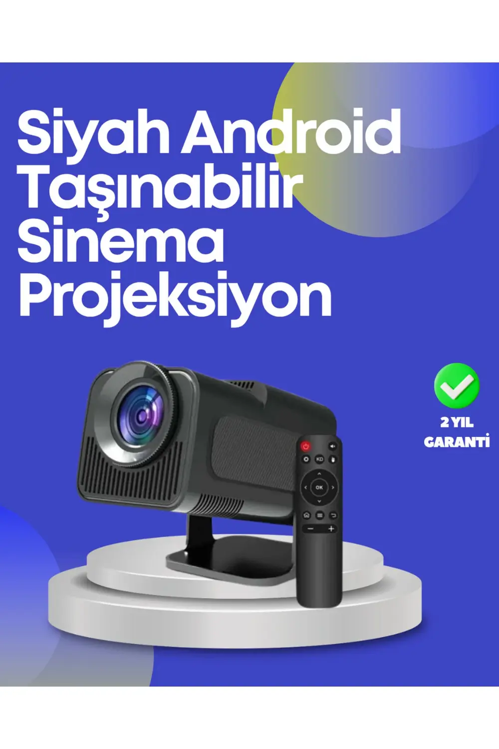 HDMI, USB ve Kulaklık Girişli Çoklu Bağlantı Seçenekli Projektör