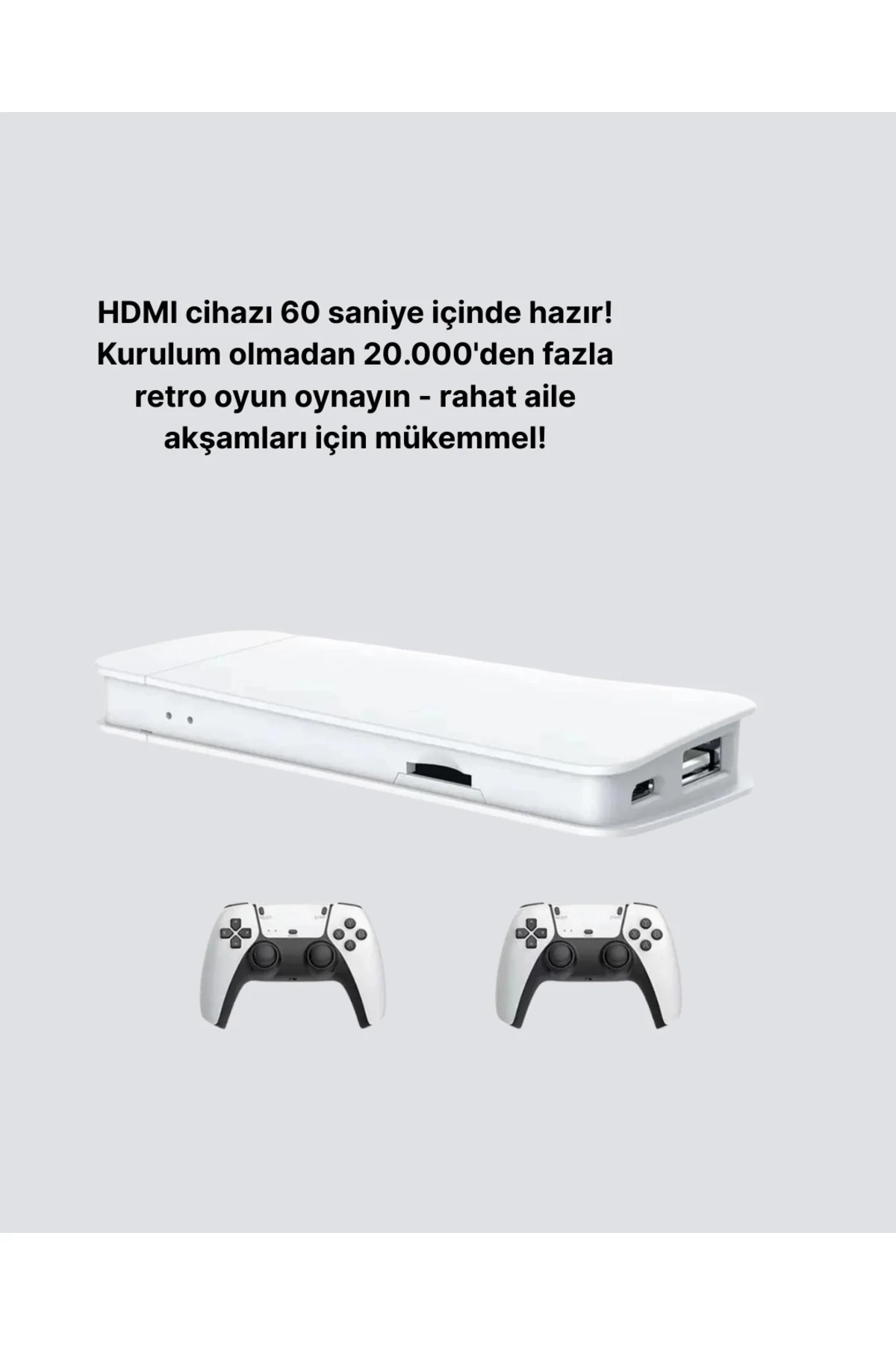 Hdmı Ve Kablosuz Kontrolcülü 20.000 Oyunlu Retro Oyun Konsolu