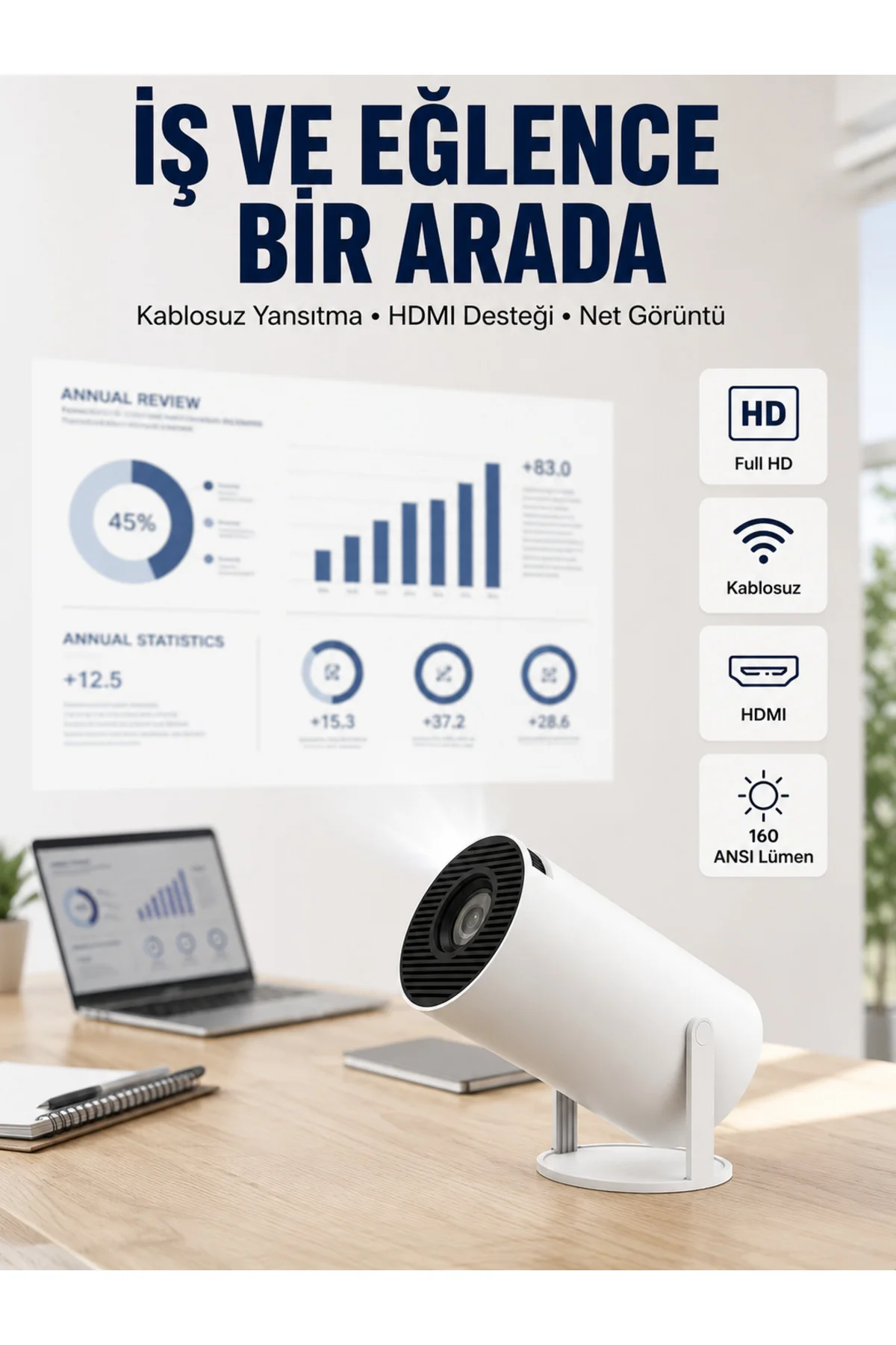 Hdmi Ve Usb Girişli Uzun Ömürlü Ampullü Projeksiyon Hdmi Ve Usb Girişli Uzun Ömürlü Ampullü Projeksiyon
