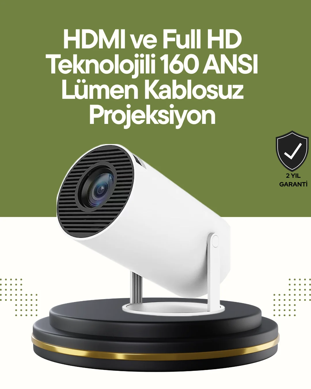 HDMI ve USB Girişli Uzun Ömürlü Ampullü Projeksiyon