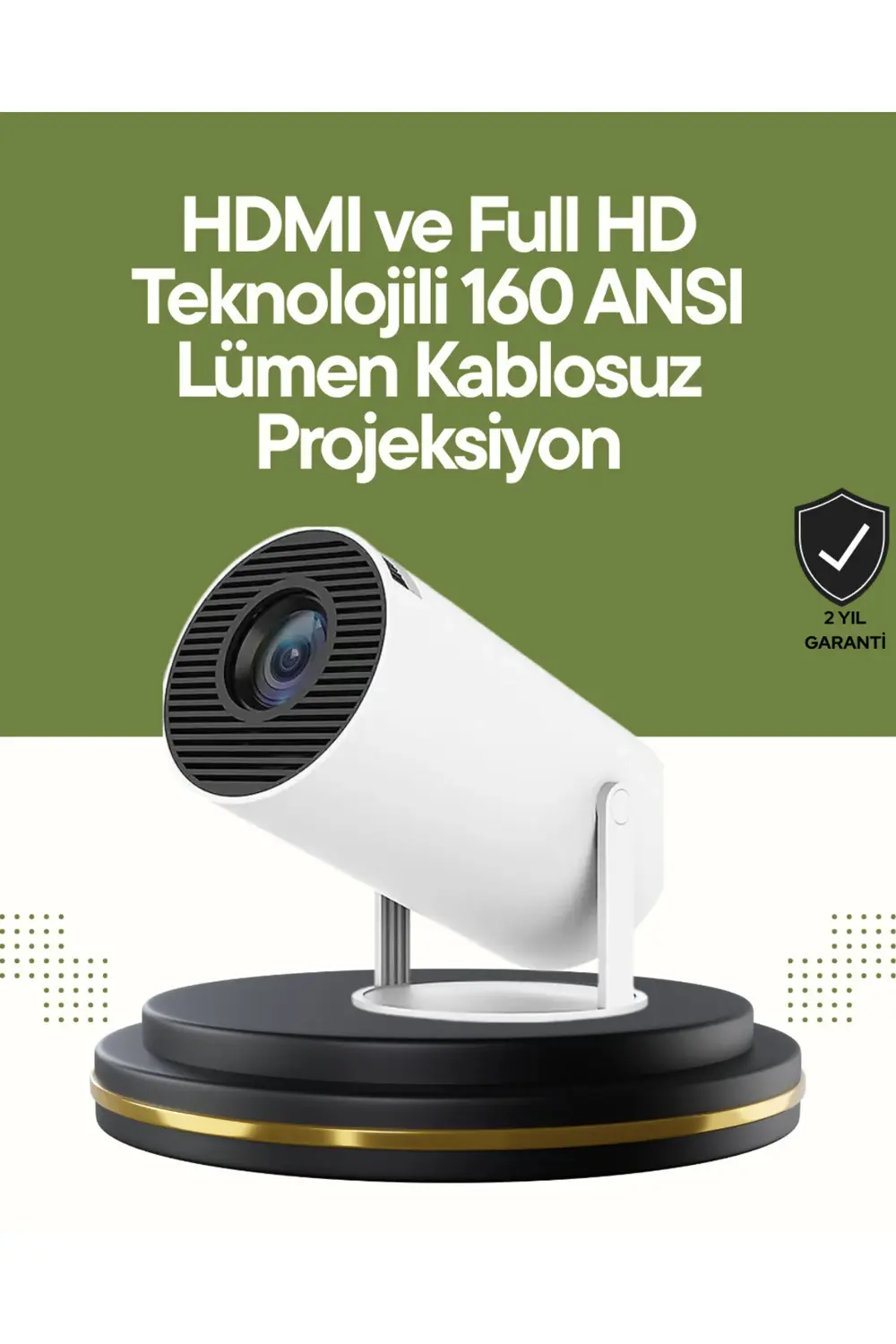 HDMI ve USB Girişli Uzun Ömürlü Ampullü Projeksiyon