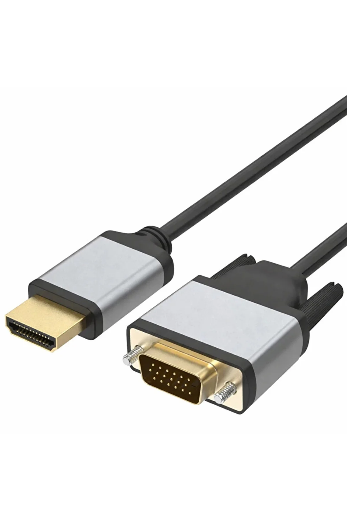 HDMI VGA Kablo Dönüştürücü 1.8M HDMI Erkek VGA Erkek Adaptör 1080P Monitör Projeksiyon Bağlantı