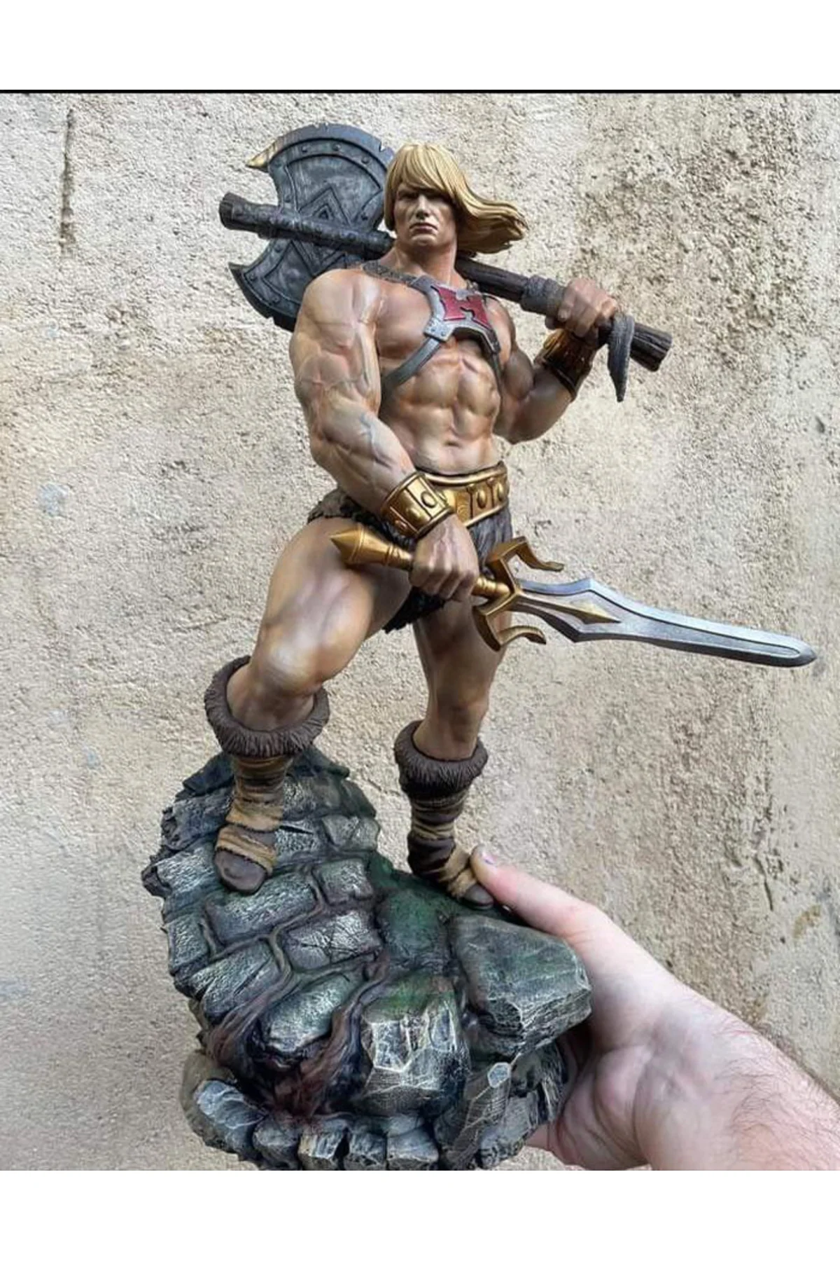 He-Man Boyalı Figür Heman Figür Büyük Boy 20CM
