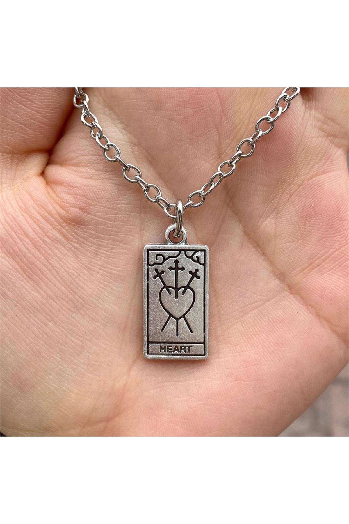 Heart Çerçeve Zincirli Kolye