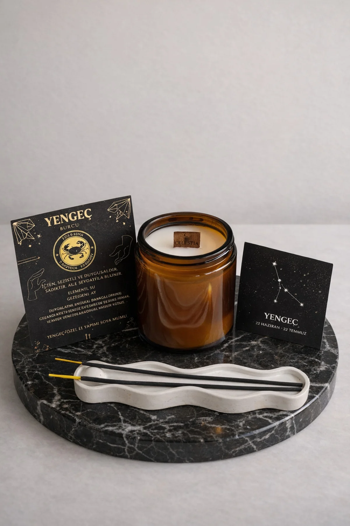 Hediye Kokulu Mum Burç Seti %100 Doğal (Soya Wax)