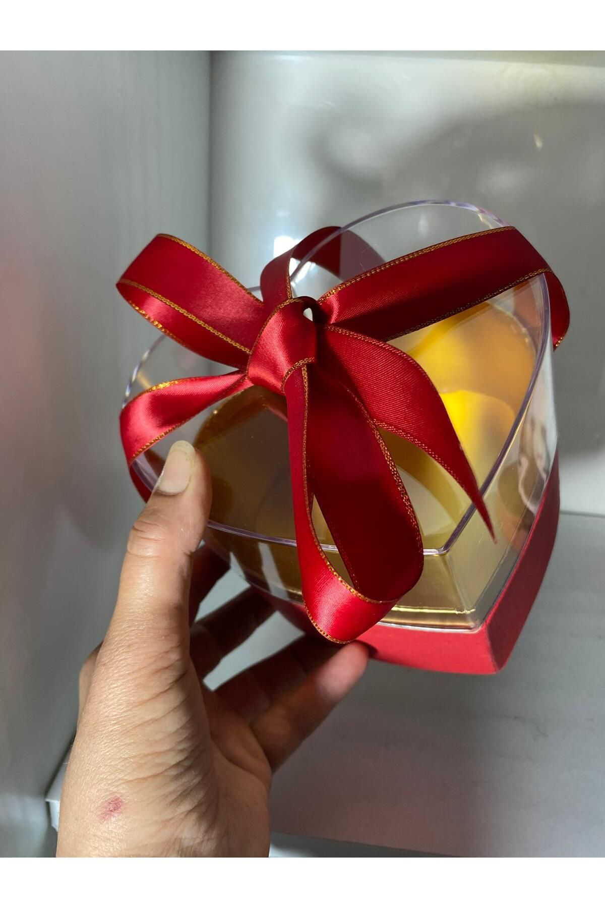 Elif Aksesuar Hediye Kutusu Kırmızı Kalp