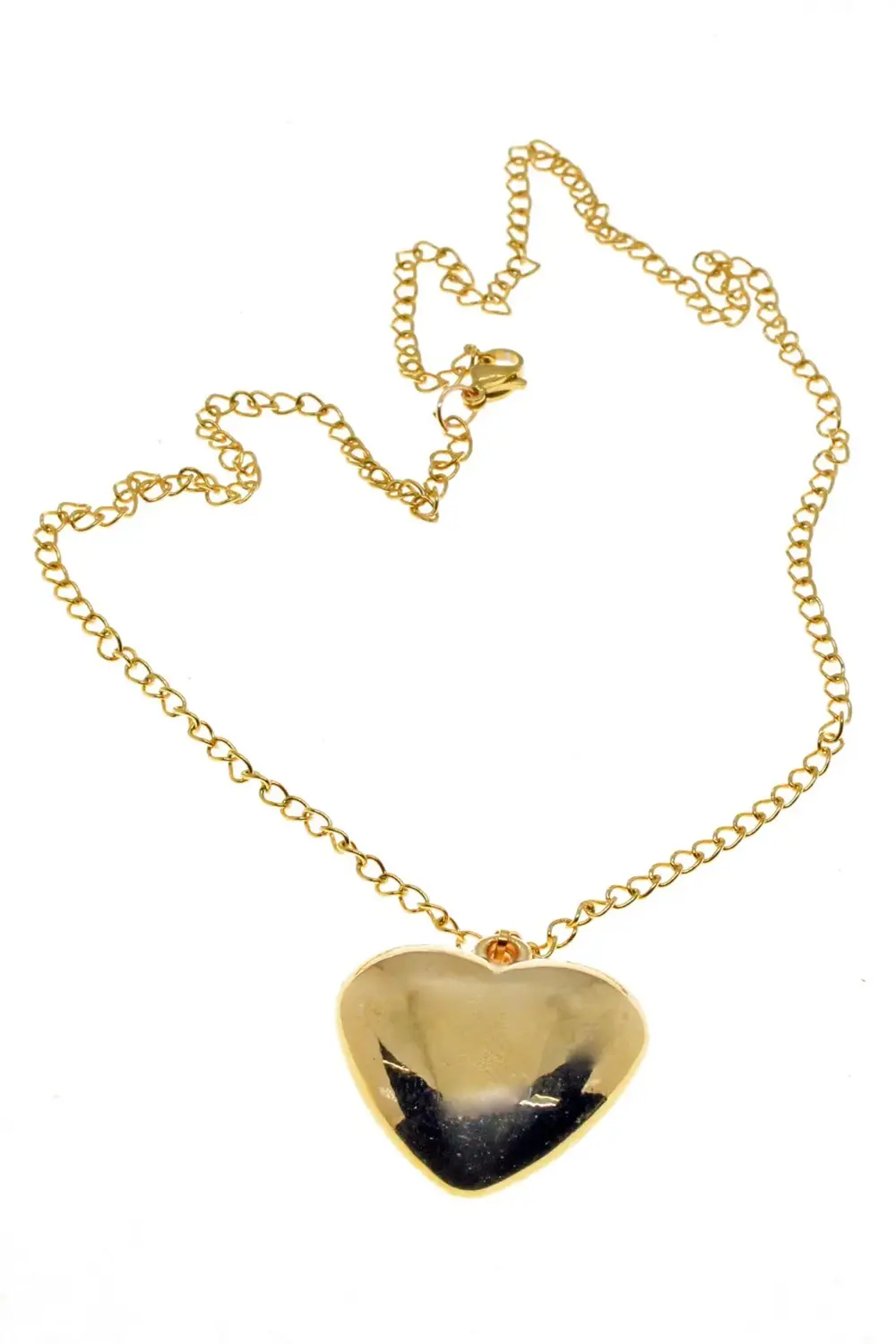 Hediye Kutusunda 25cm Mor Ayıcık ve Çelik Kalp Kolye Sevgiliye He