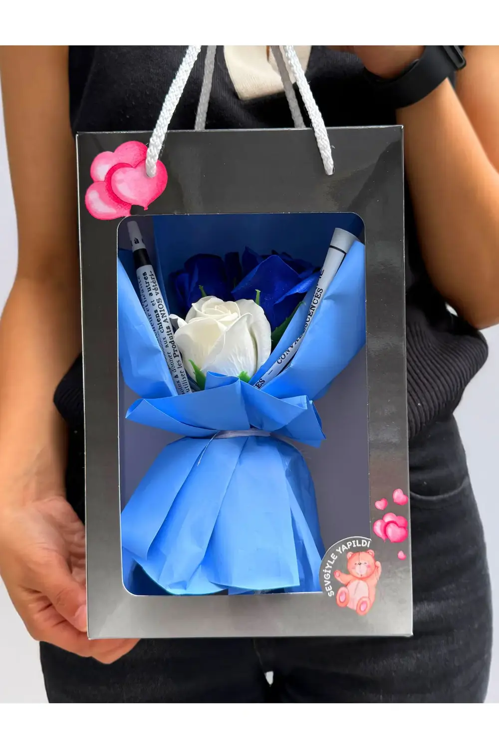 Hediye Kutusunda Gül Buketi - Sevgili Hediyesi - Sevgiliye Alınac