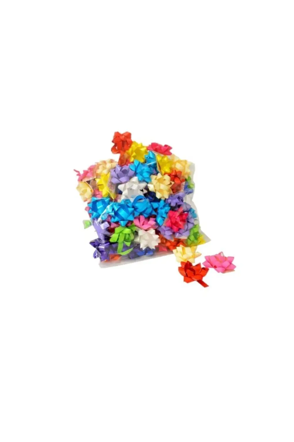 Hediye Paketi Süsü No 2 Yıldız Karışık Renk 100 Ad