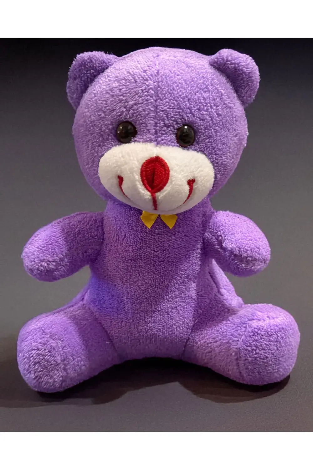 Hediye Seti 25cm Mor Ayıcık ve İstiridye İçinde İnci Kolye Arkada