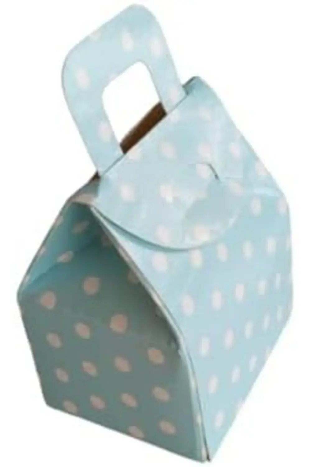 Hediyelik Çanta Mavi Puanlı Kutu Şeker Kutusu Kına Kutusu Lokum K