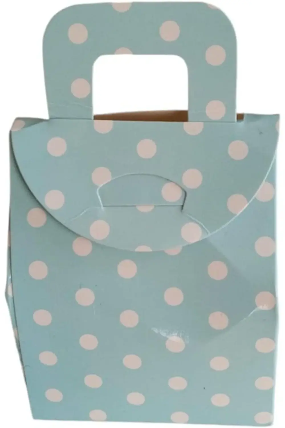 Hediyelik Çanta Mavi Puanlı Kutu Şeker Kutusu Kına Kutusu Lokum K