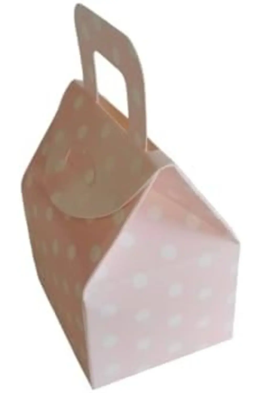 Hediyelik Çanta Pembe Puanlı Kutu Şeker Kutusu Kına Kutusu Lokum