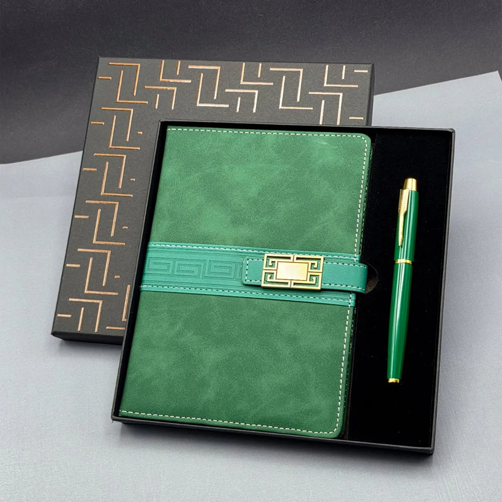 Hediyelik Defter Kalem Set Yeşil Hediyelik Defter Kalem Set Yeşil