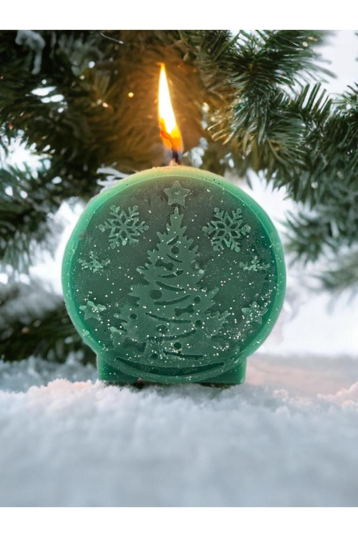 Aresmumatölyesi  Hediyelik Dekoratif Yılbaşı Yeniyıl Çam Ağacı Temalı Çilek Kokulu