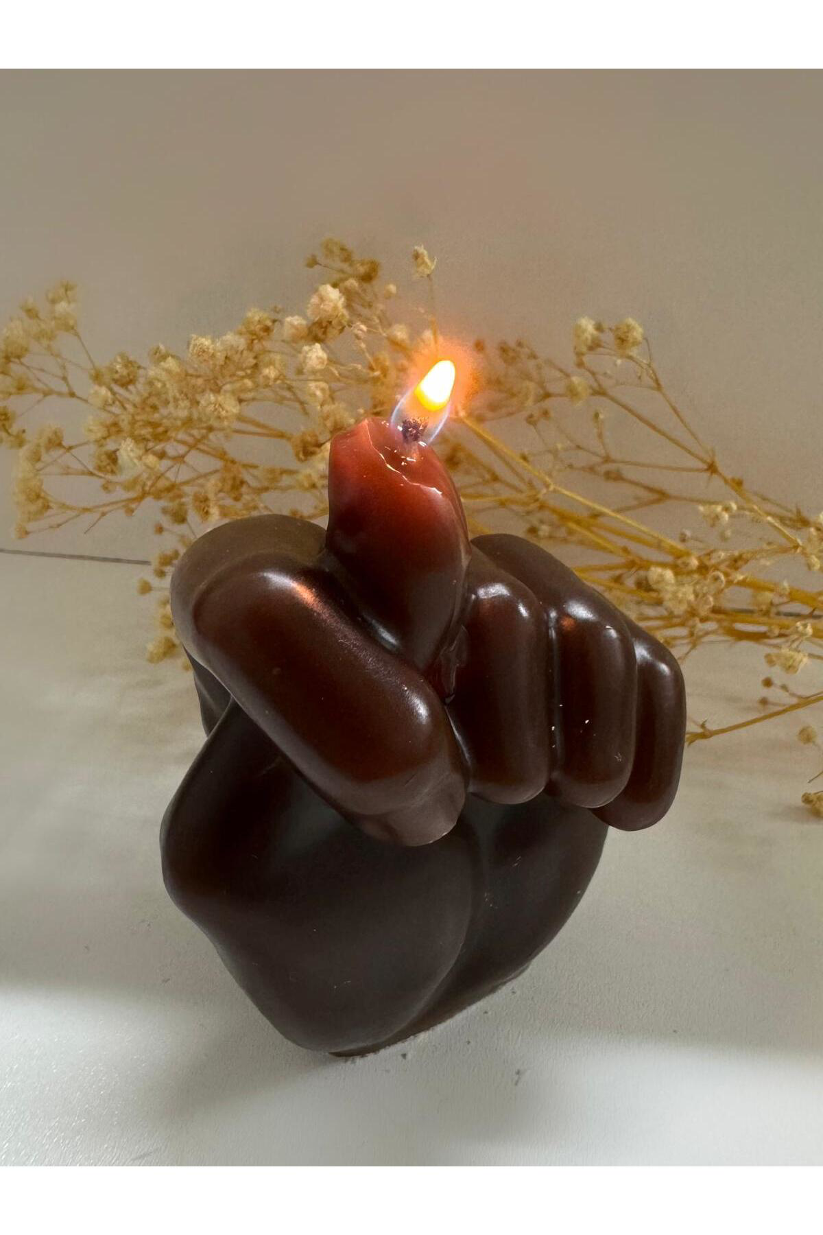 HEDİYELİK ESPRİLİ NAH YAPAN EL ŞEKLİNDE MUM