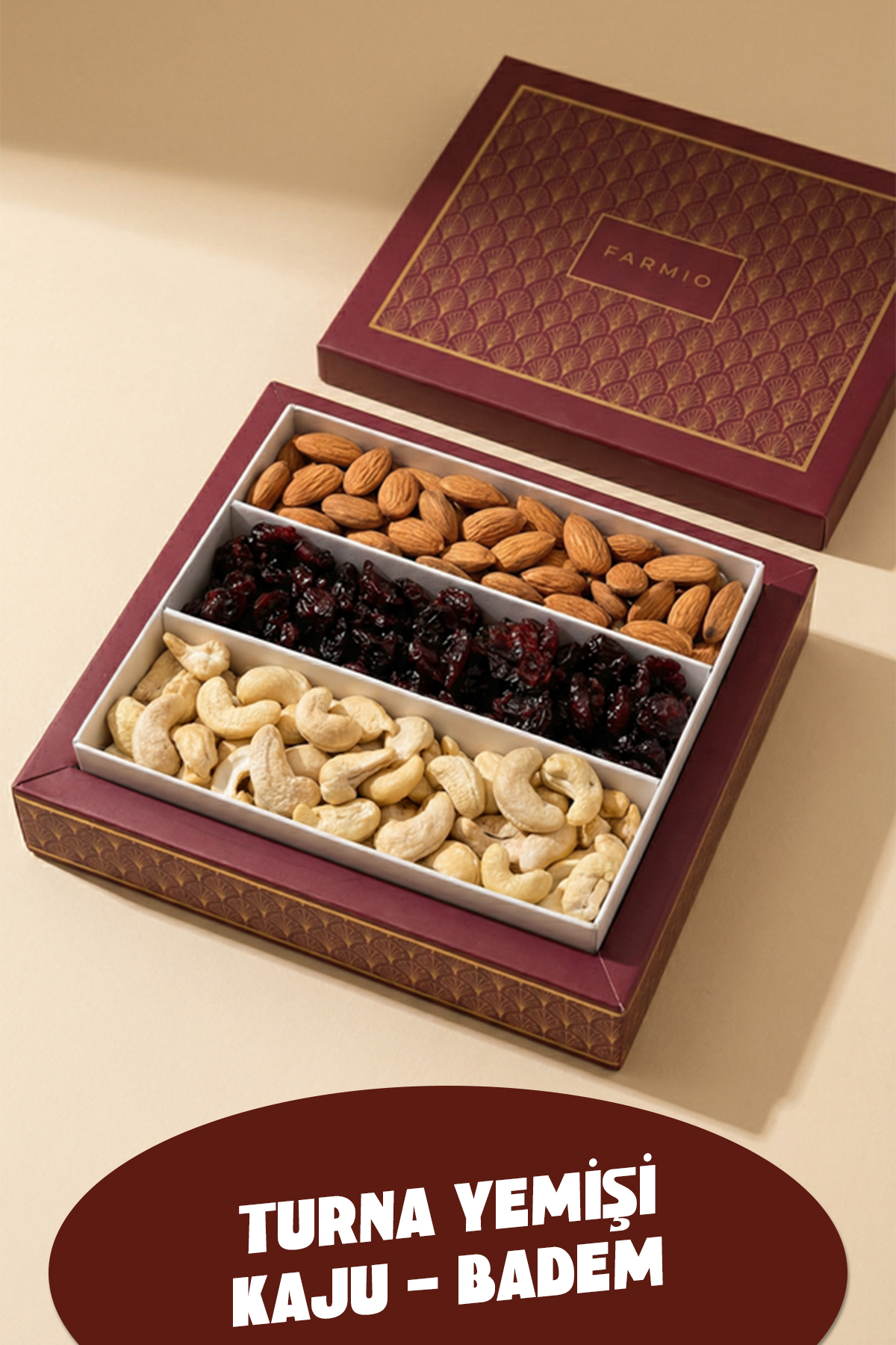 Hediyelik Karışık Kuruyemiş 350gr – Zarlı Kaju, Turna Yemişi, Çiğ