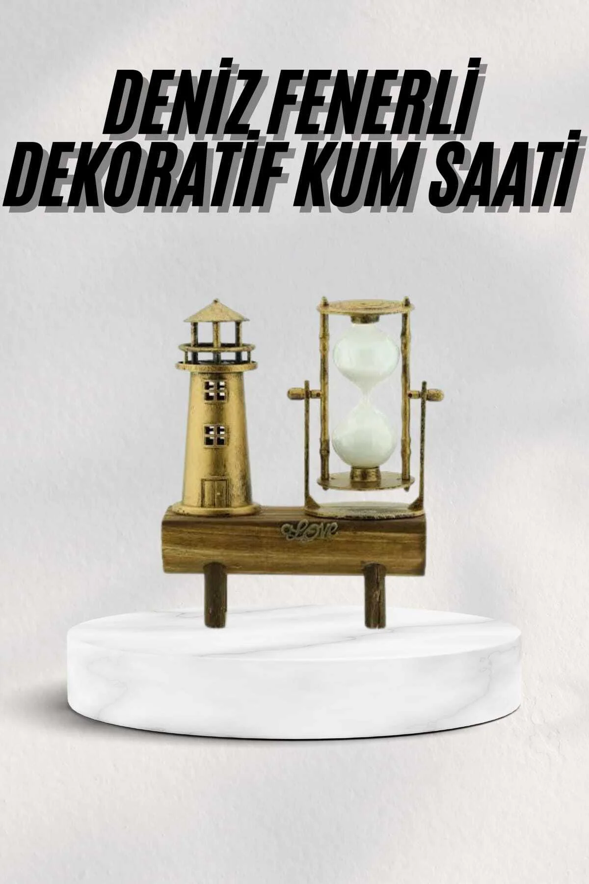 Hediyelik Kum Saati Retro Dekoratif Deniz Feneri Kum Saati - ayr2