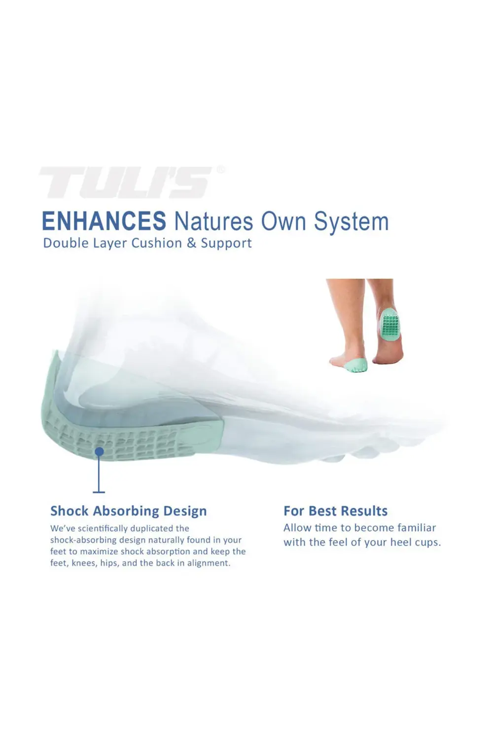 Heel Cups Topukluk 1 Çift (80 KG ALTI KULLANIM) Medium (REGULAR)