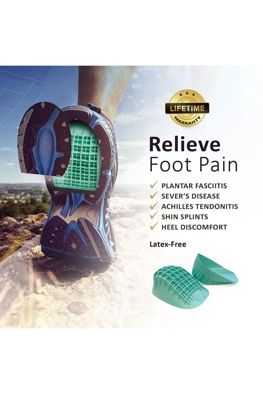 Heel Cups Topukluk 1 Çift (80 KG ALTI KULLANIM) Medium (REGULAR)