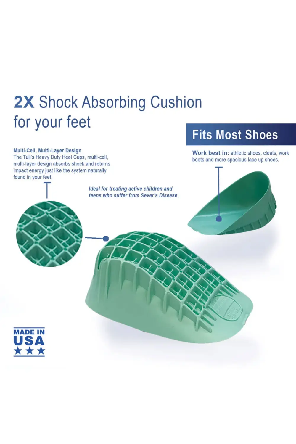 Heel Cups Topukluk 1 Çift (80 KG ÜSTÜ KULLANIM) Large Boy