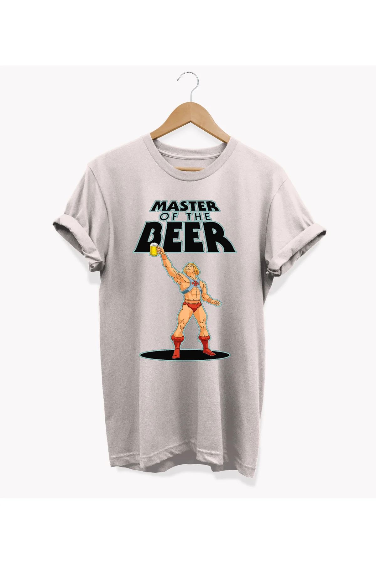 , Heeman Beer Baskılı, %100 Pamuk, Bisiklet Yaka, Oversize T-shirt, Büyük Beden Tişört